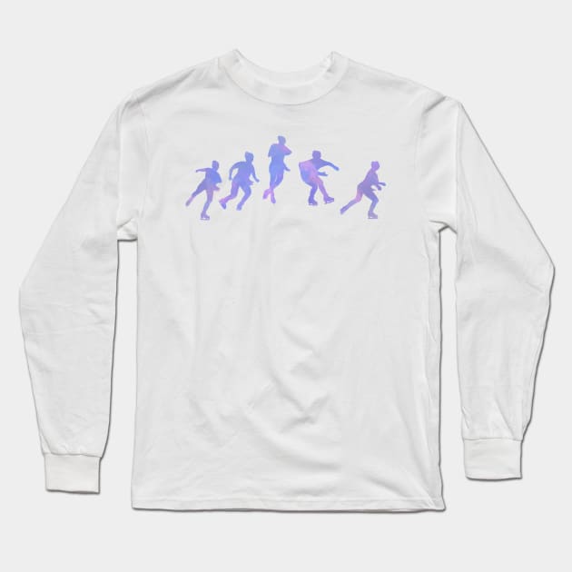 Figure skating jump (Lutz) Long Sleeve T-Shirt by Becky-Marie